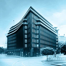 The Chilehaus in Hamburg hosts the headquarters of Portal Systems AG
