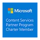 Logo des Microsoft Content Services Partner Programms.