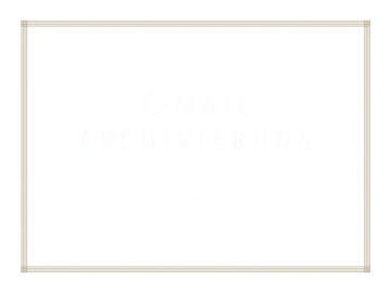 Blaue Kachel mit dem Schriftzug "E-Mail-Archivierung" über dem Portal Systems Globe.