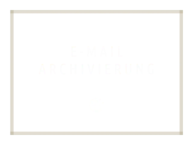 Blaue Kachel mit dem Schriftzug "E-Mail-Archivierung" über dem Portal Systems Globe.