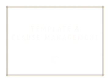 Blue tile with the words 'Template and Clause Management' above the Portal Systems Globe.