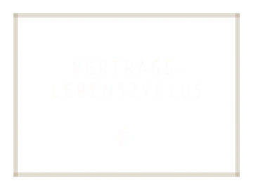 Blaue Kachel mit dem Schriftzug "Vertragslebenszyklus" über dem Portal Systems Globe.
