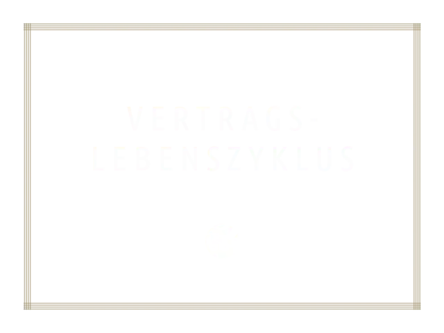 Blaue Kachel mit dem Schriftzug "Vertragslebenszyklus" über dem Portal Systems Globe.