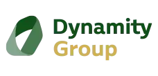 Das Logo der Dynamity Group.