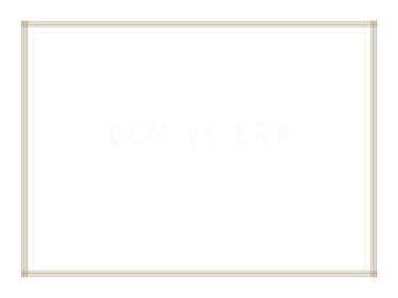 ECM vs. ERP Wiki-Beitrag ECM vs. ERP.