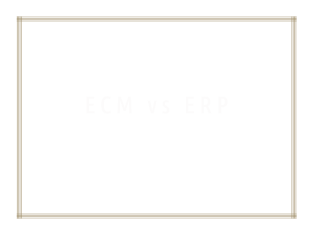 ECM vs. ERP Wiki-Beitrag ECM vs. ERP.